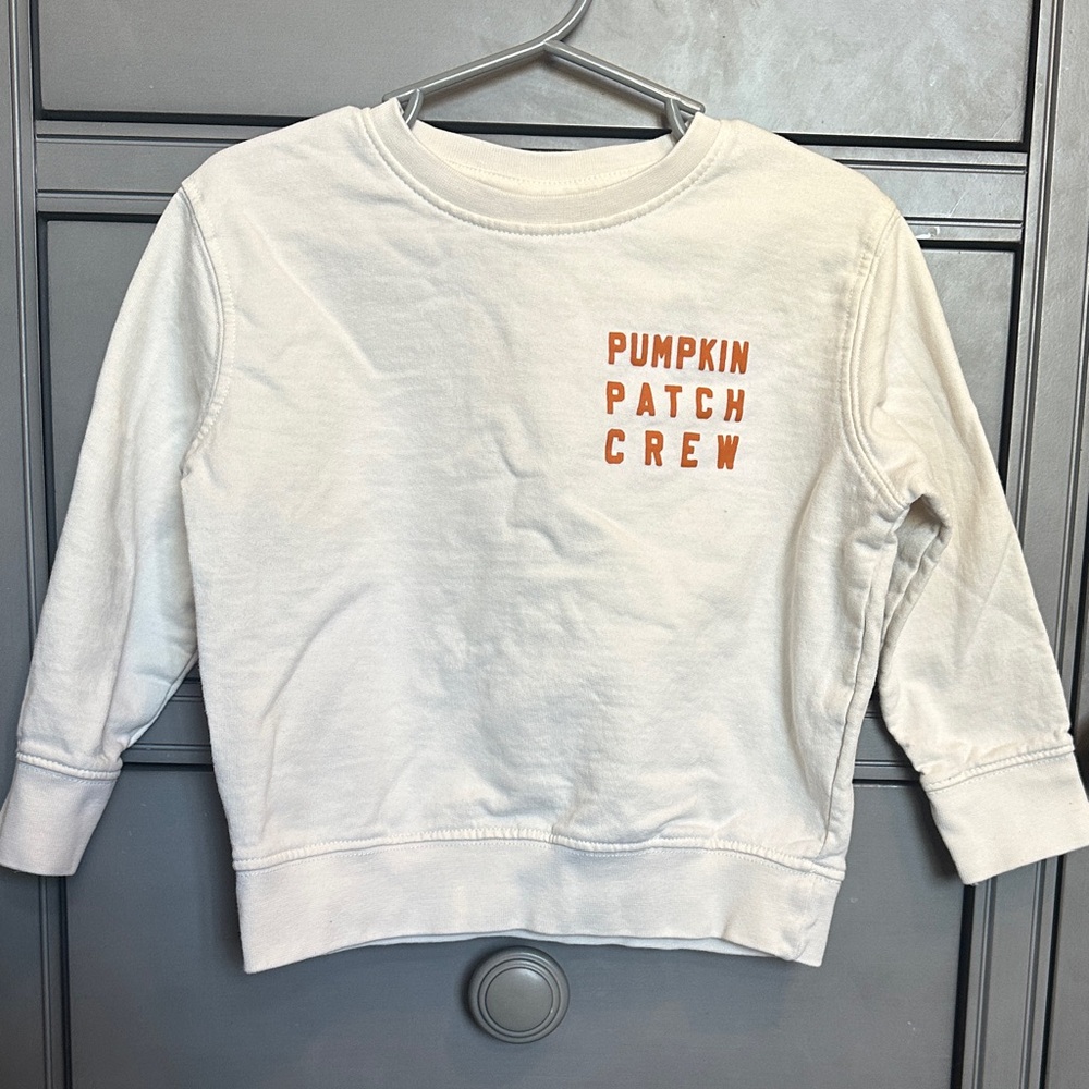 Pumpkin Patch Kids White and Orange  Boutique Sweatshirt